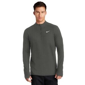 NWT Nike ElementMen's Dri-FIT 1/2-Zip Running Sweater Sz M Dark Grey Golf Swoosh